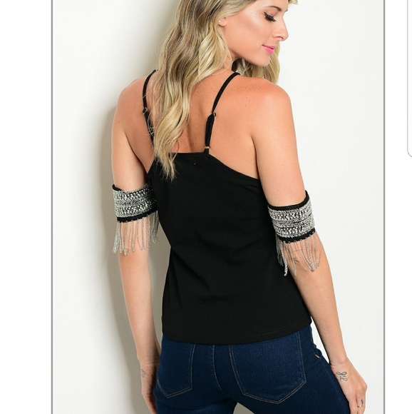 💦 BLACK OFF SHOULDER TOP - Picture 2 of 2